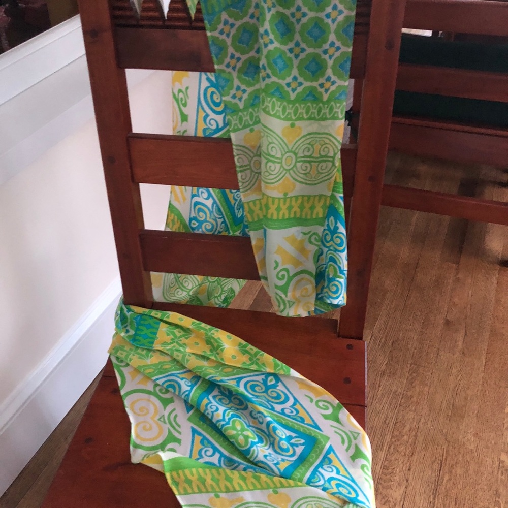 Silk scarf.
